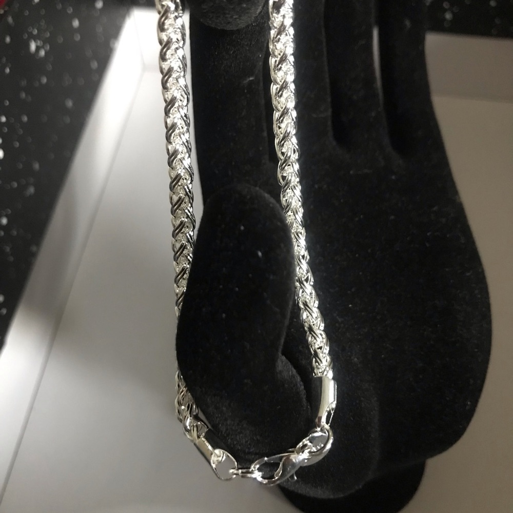 Sterling Silver Braided Rope Chain Bracelet